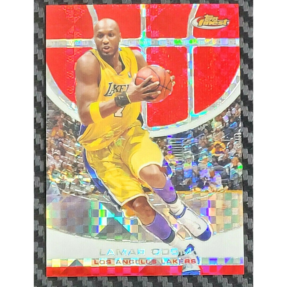 2005-06 TOPPS FINEST‎ LAMAR ODOM - RED XFRACTOR #D 75/137 -  CARD 46